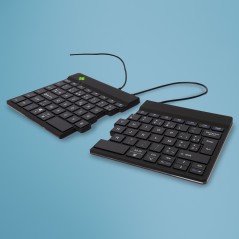 R-Go Tools Split Keyboard (BE) - Ergonomic Black Design for Ultimate Comfort & Productivity - RGOSP-BEWIBL